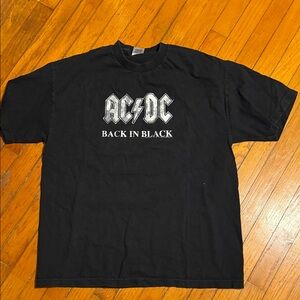 AC/DC Back in Black Tee - Classic Black vintage XL